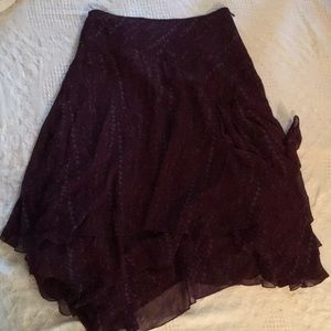 City DKNY Woman handkerchief burgundy Skirt Size 2